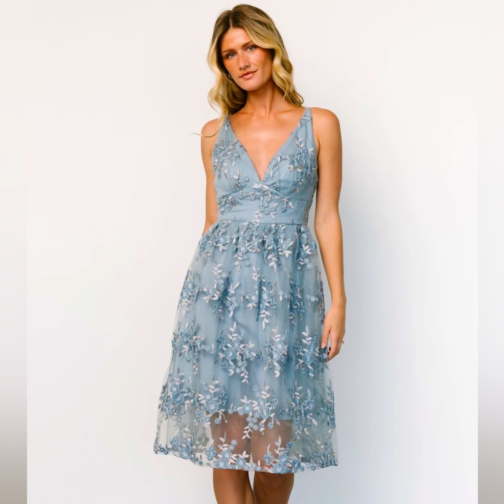 Nwt - Dante Applique Midi Dress From Baltic Brn
